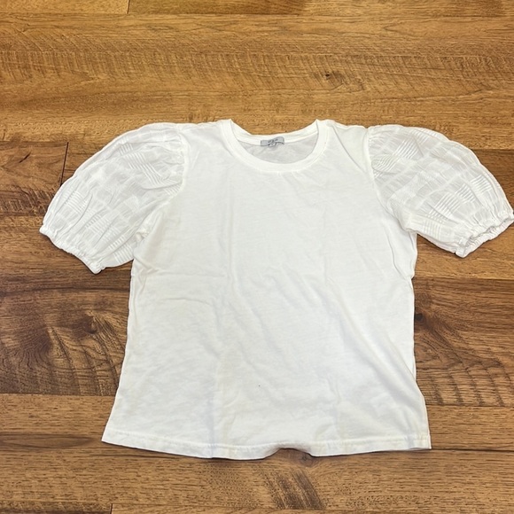Rails Women’s White Short Sleeve Top with Puffy Sleeves Size S - Picture 1 of 5